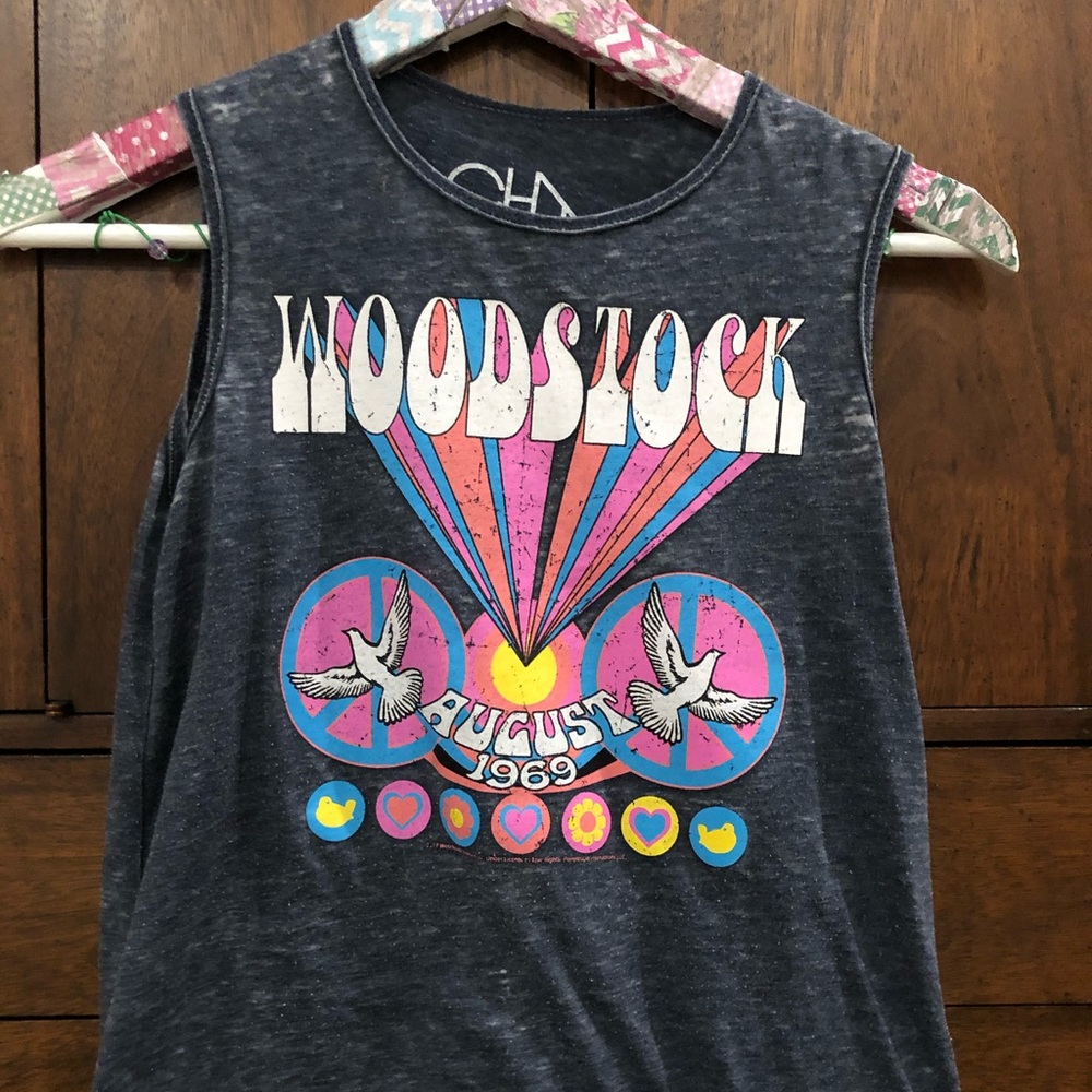 Kids Chaser Brand Black Woodstock Tank Size 8.